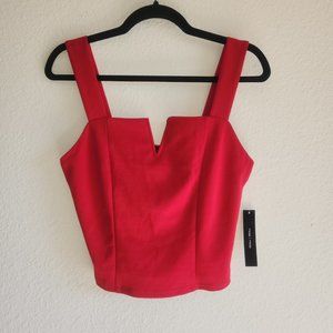 NWT Red V Cutout Tank